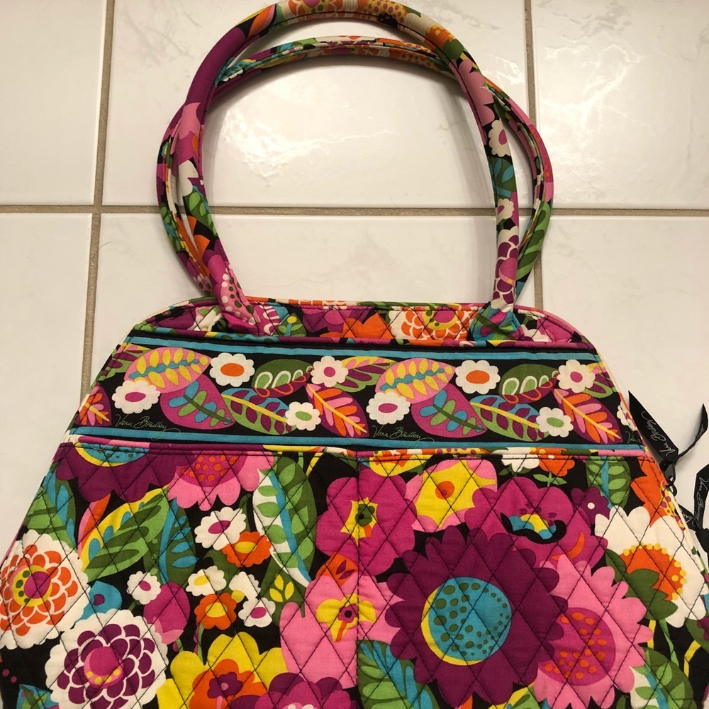 Vera Bradley Va Va Bloom Bowler Satchel (Retired)